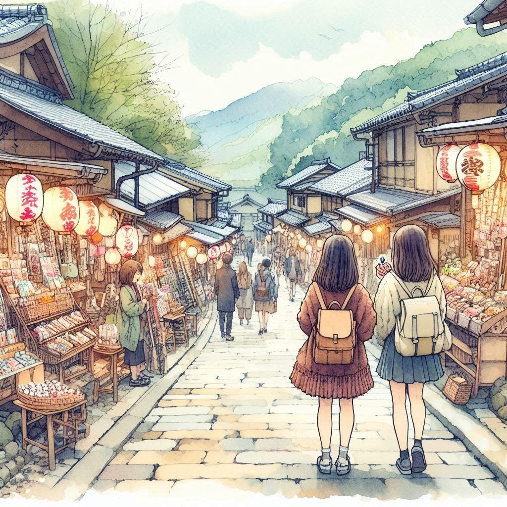 参詣道と狐耳ちゃん