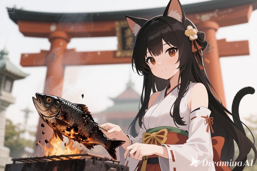 さかにゃを焼くさくらちゃん