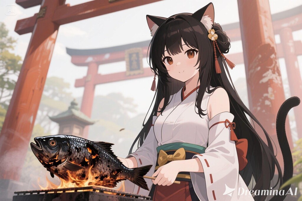 さかにゃを焼くさくらちゃん