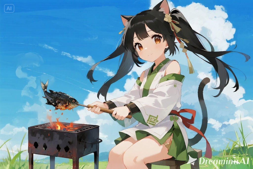 さかにゃを焼くさくらちゃん