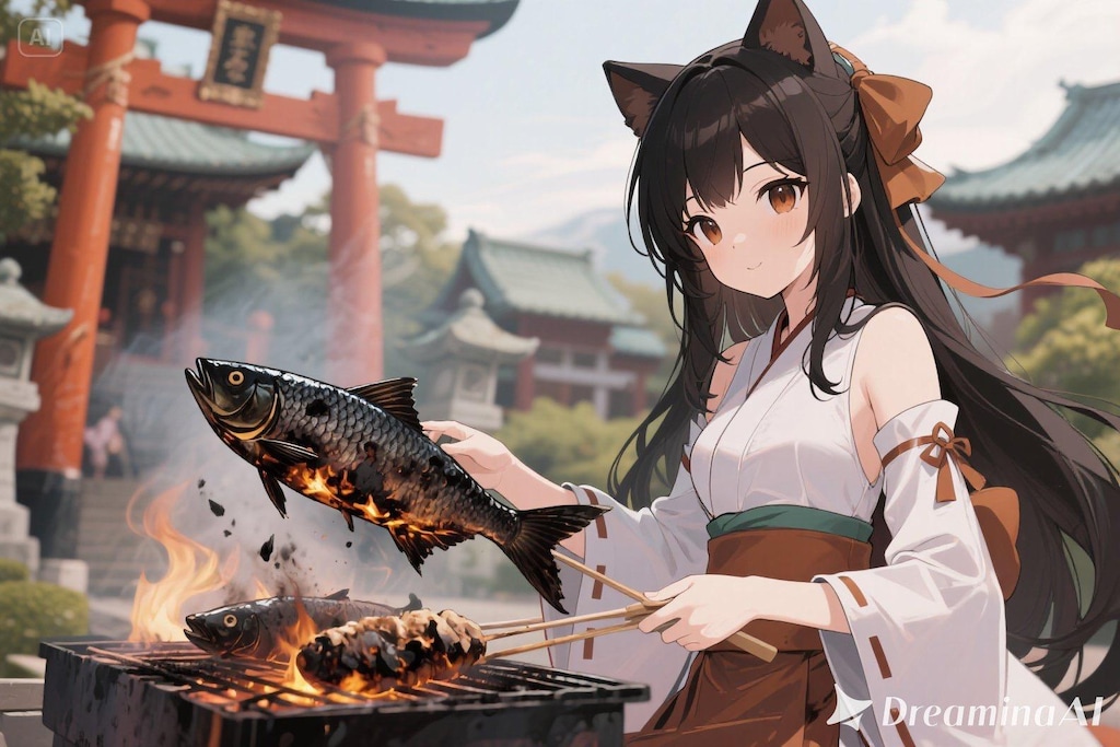 さかにゃを焼くさくらちゃん