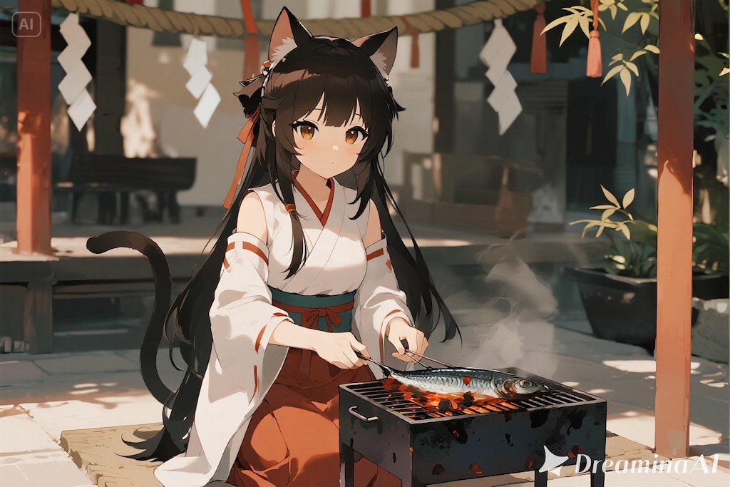 さかにゃを焼くさくらちゃん