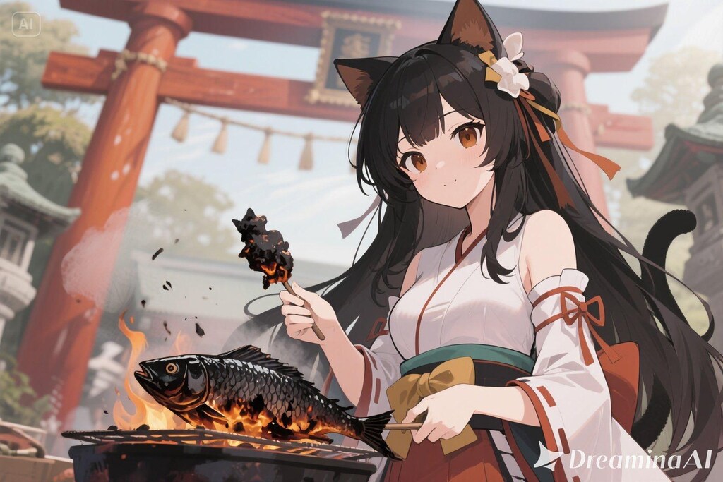 さかにゃを焼くさくらちゃん