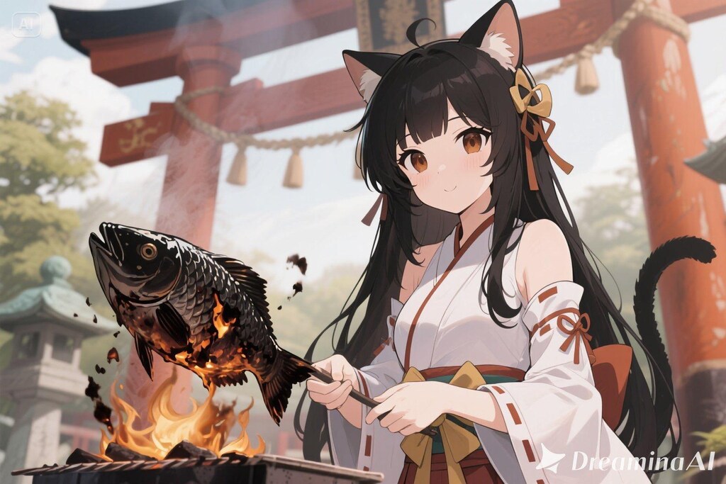 さかにゃを焼くさくらちゃん