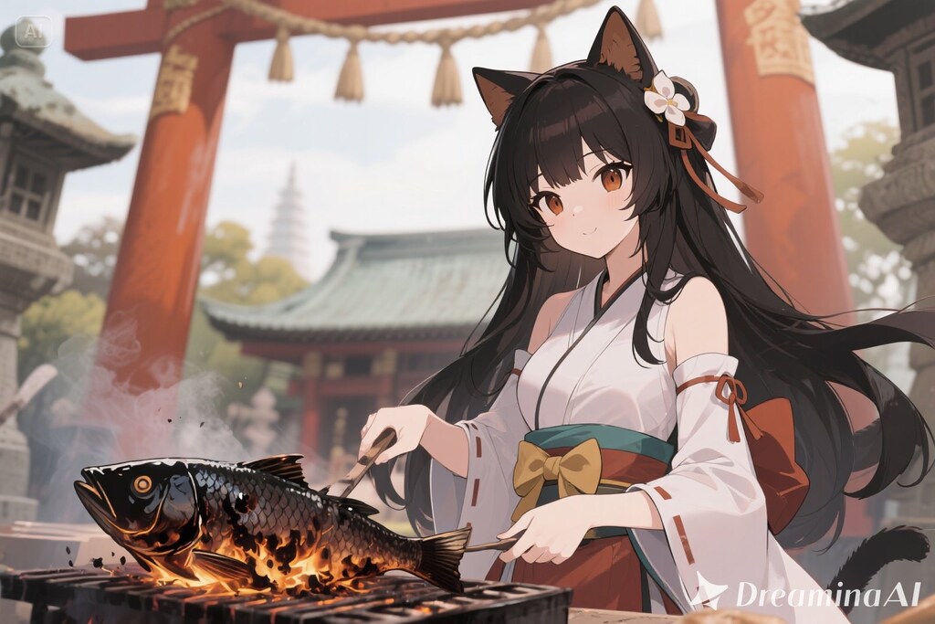 さかにゃを焼くさくらちゃん