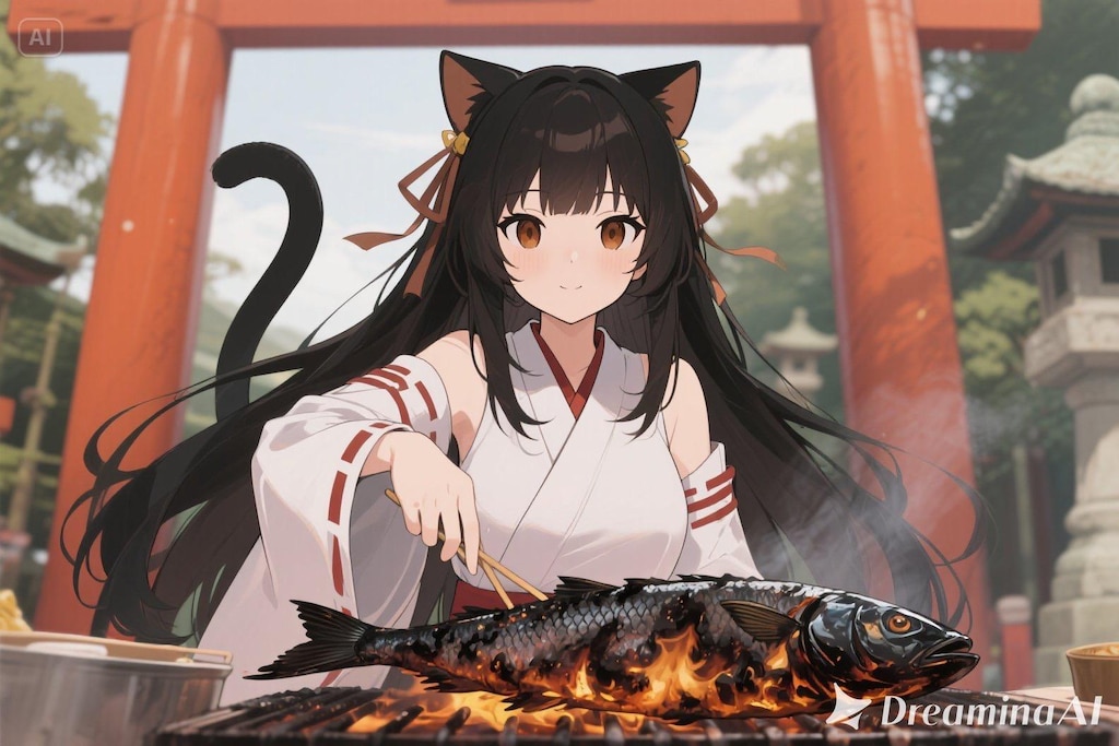 さかにゃを焼くさくらちゃん