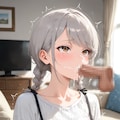 口で処理してくれるお姉ちゃん 2枚目