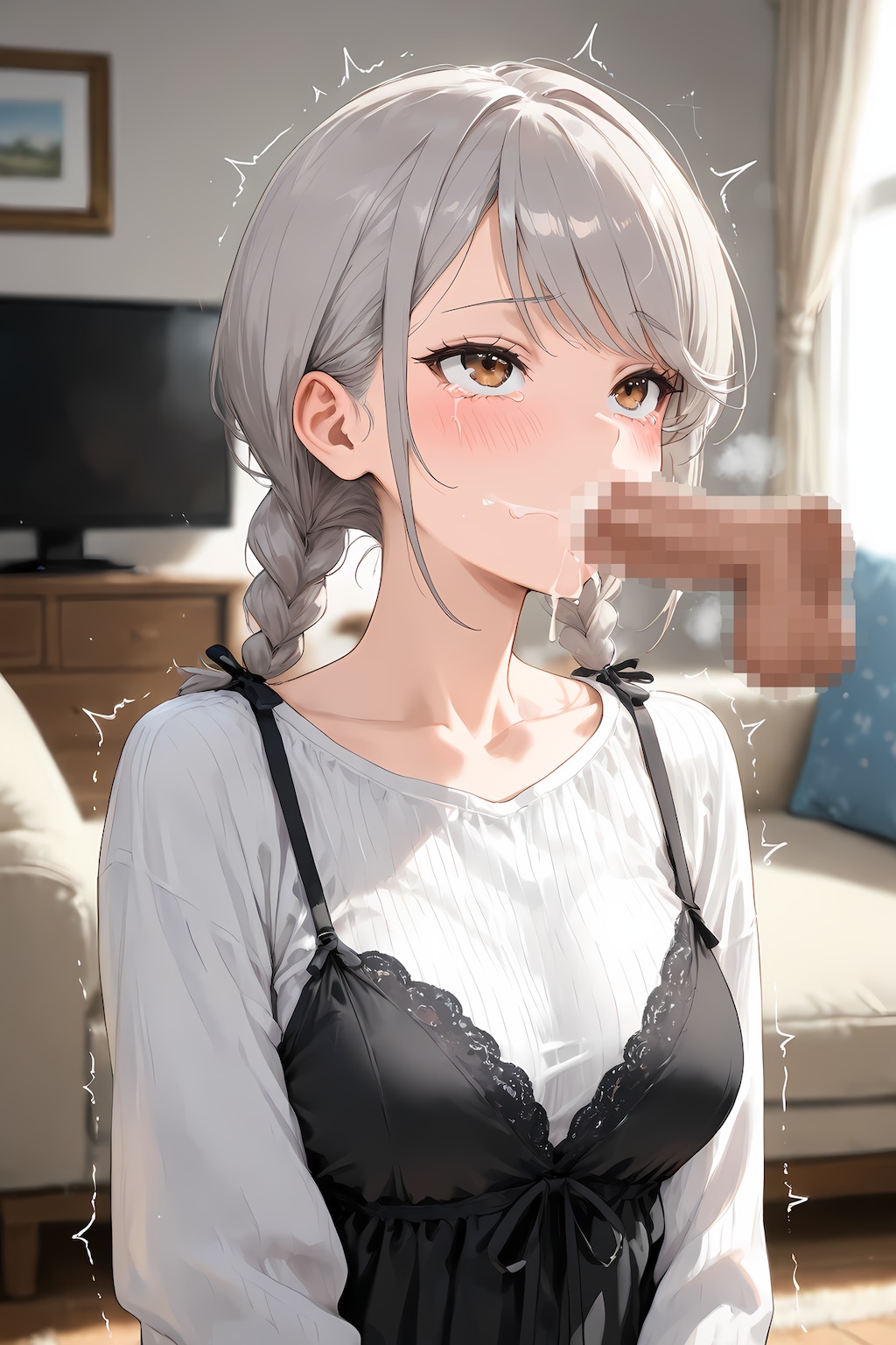 口で処理してくれるお姉ちゃん