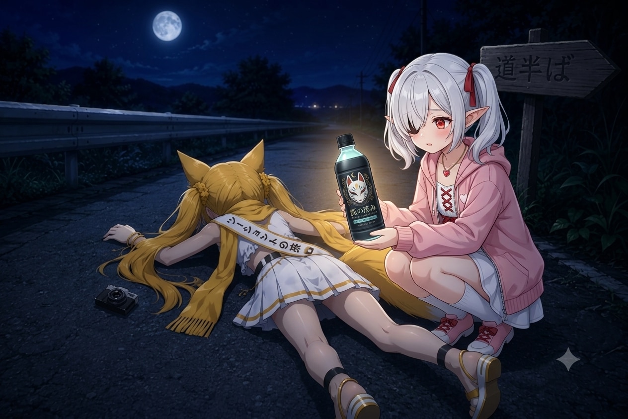 ミラさんへ差し入れするシロネさん