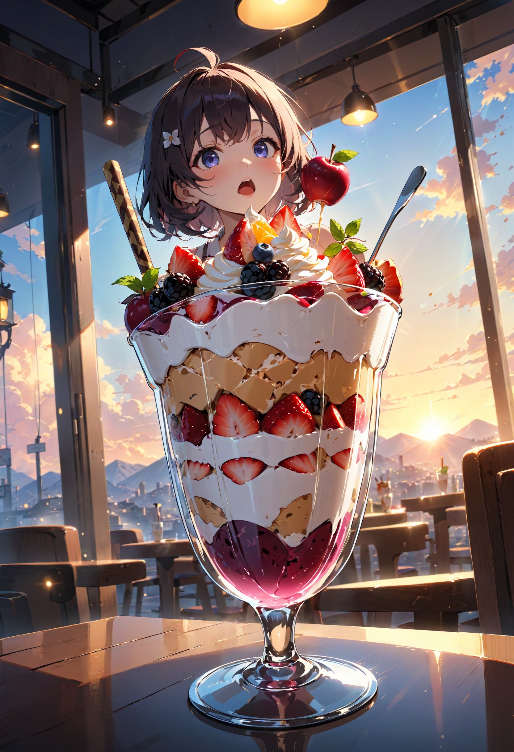 Girl on a Parfait　その1 | の人気AIイラスト・グラビア
