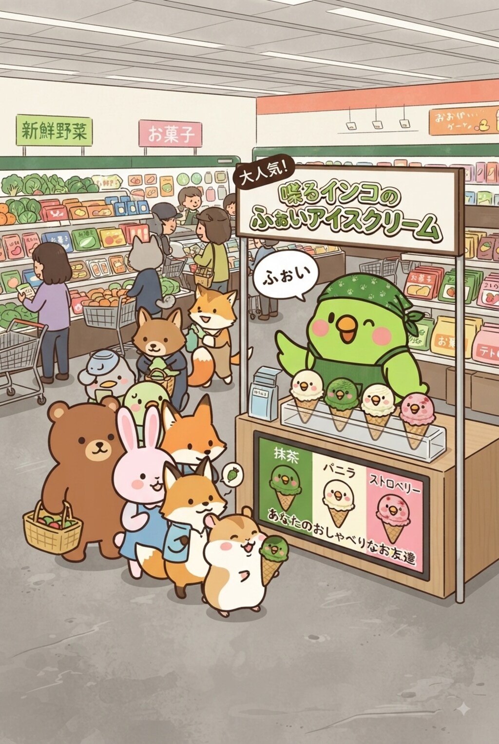 ふぉいアイス販売インコ