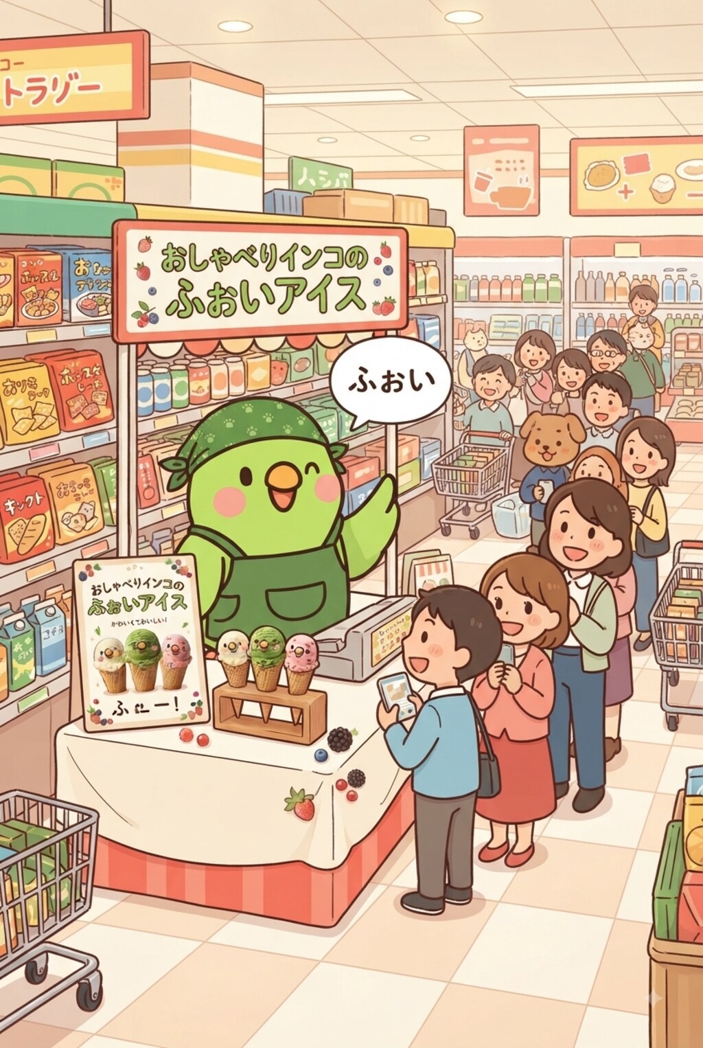 ふぉいアイス販売インコ