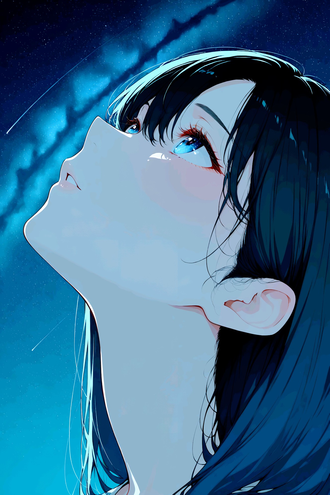 星を見上げる