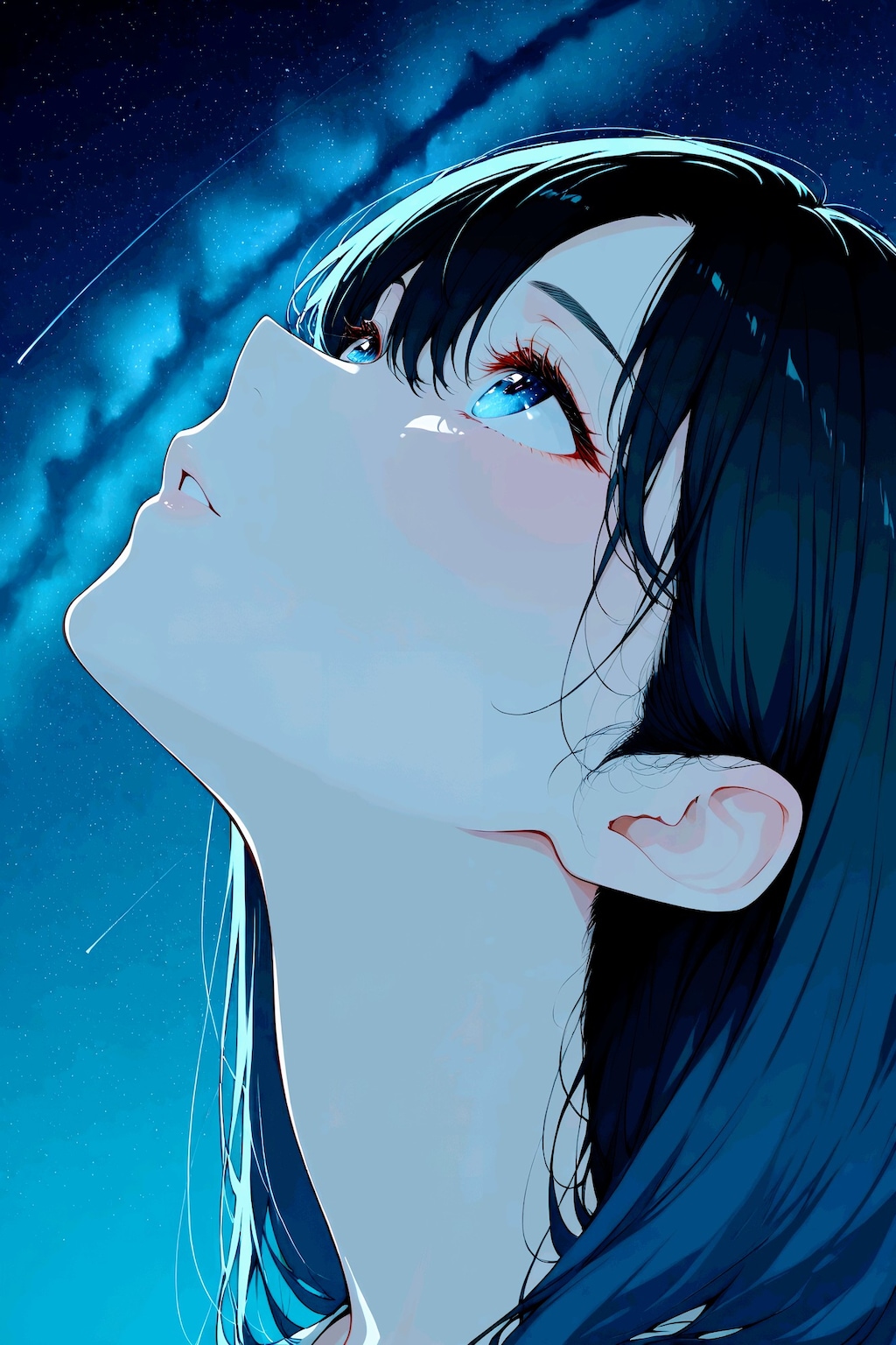 星を見上げる
