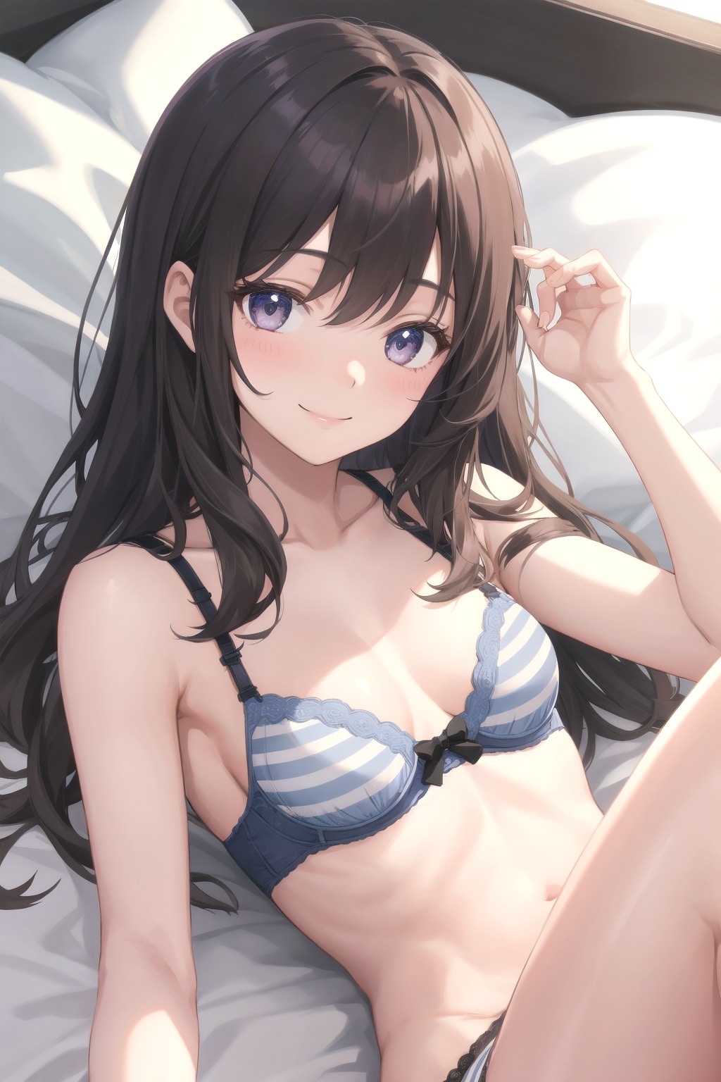 ベッドの上で
