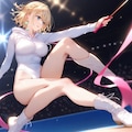金髪ショート新体操美少女 4枚目