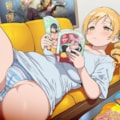 だらしなく漫画を読む 2枚目