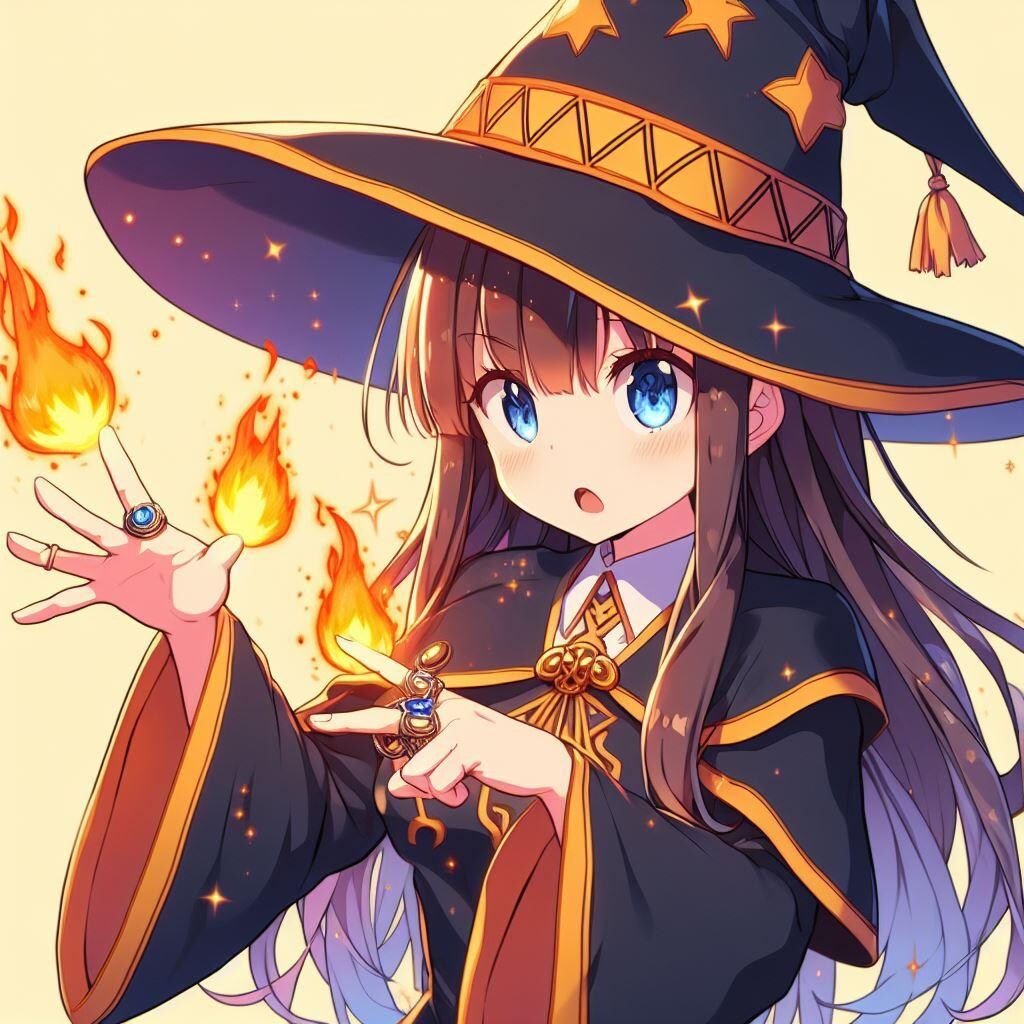 フィンガー・フレア・ボムズを習得中の魔法使い