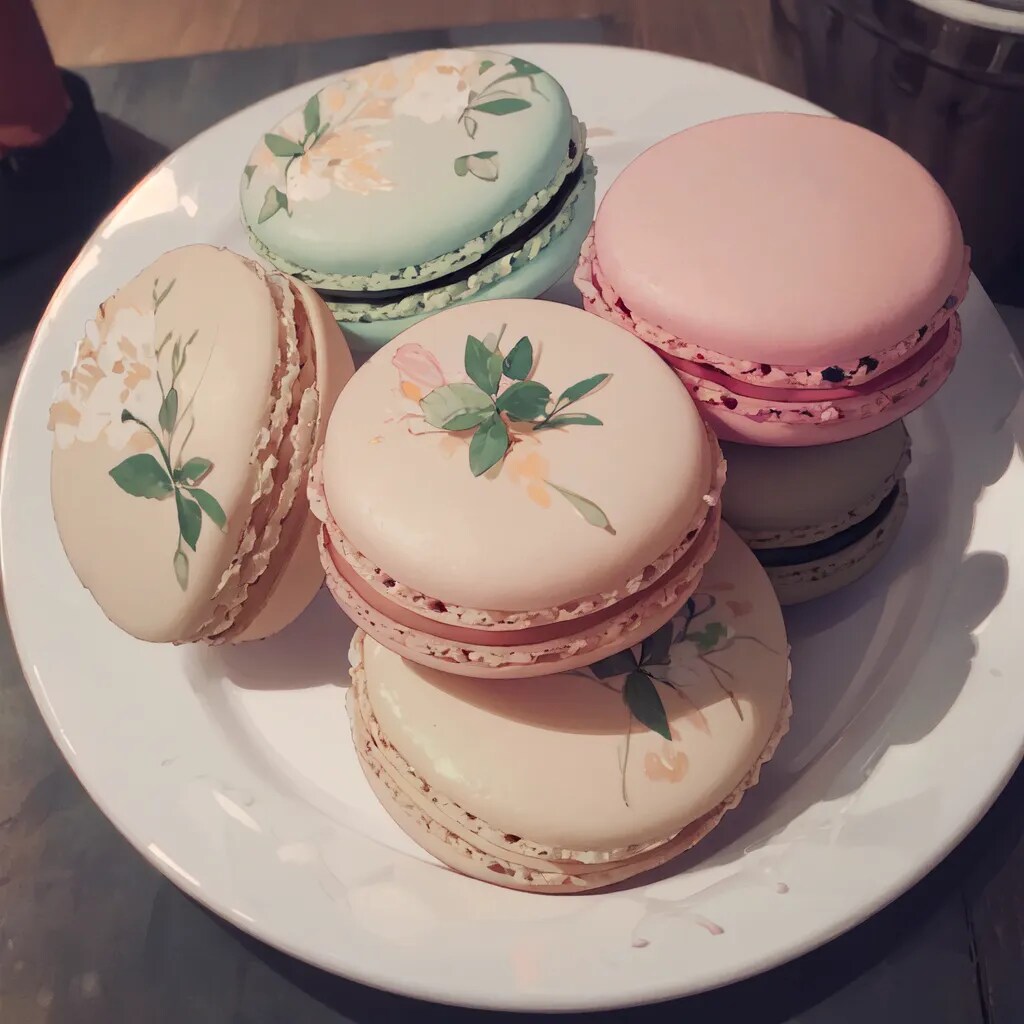 料理好きの女性が作ったマカロン | の人気AIイラスト・グラビア