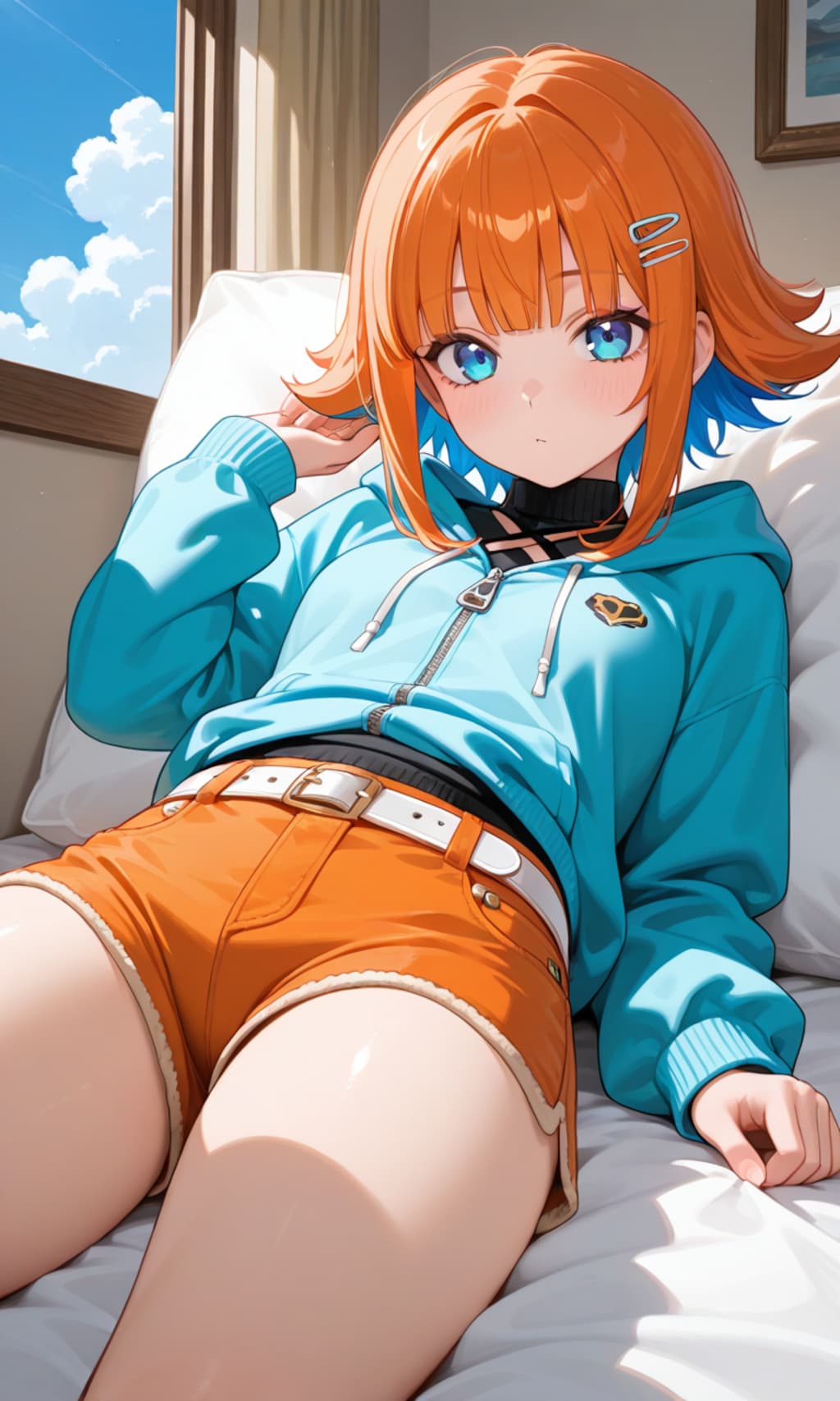 家で涼む空灯さん
