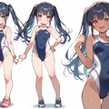 お友達と海辺のプールへのリファレンスシート 2枚目