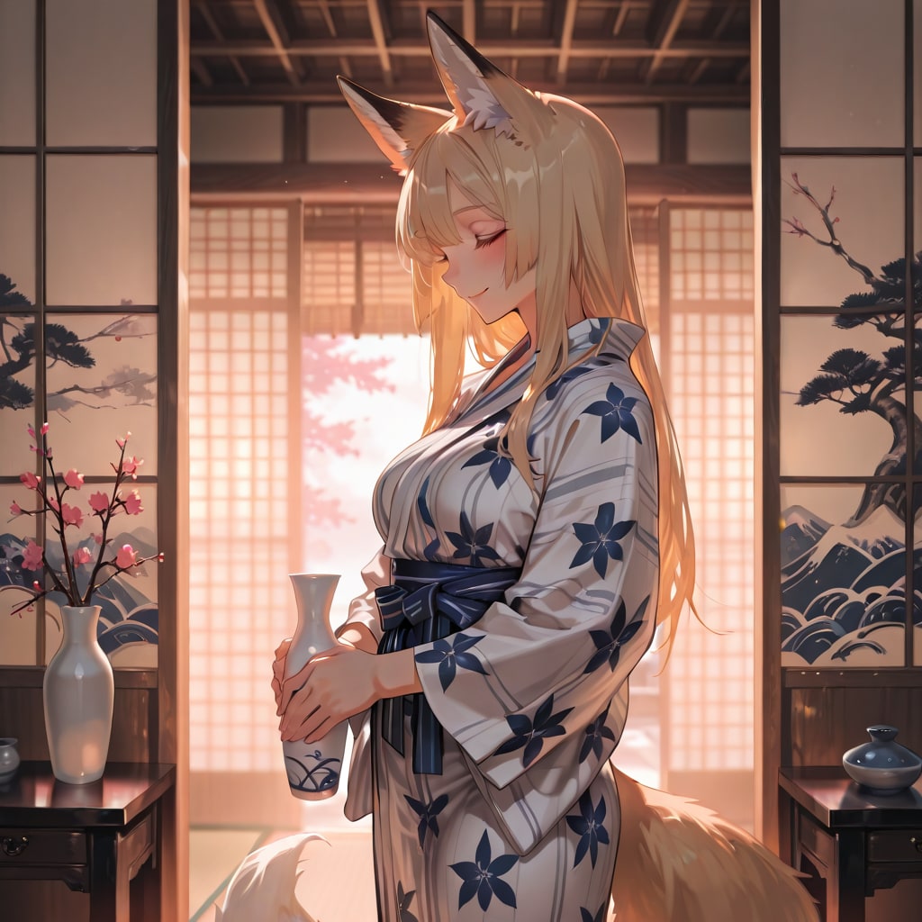 金髪キツネっ娘さん | の人気AIイラスト・グラビア