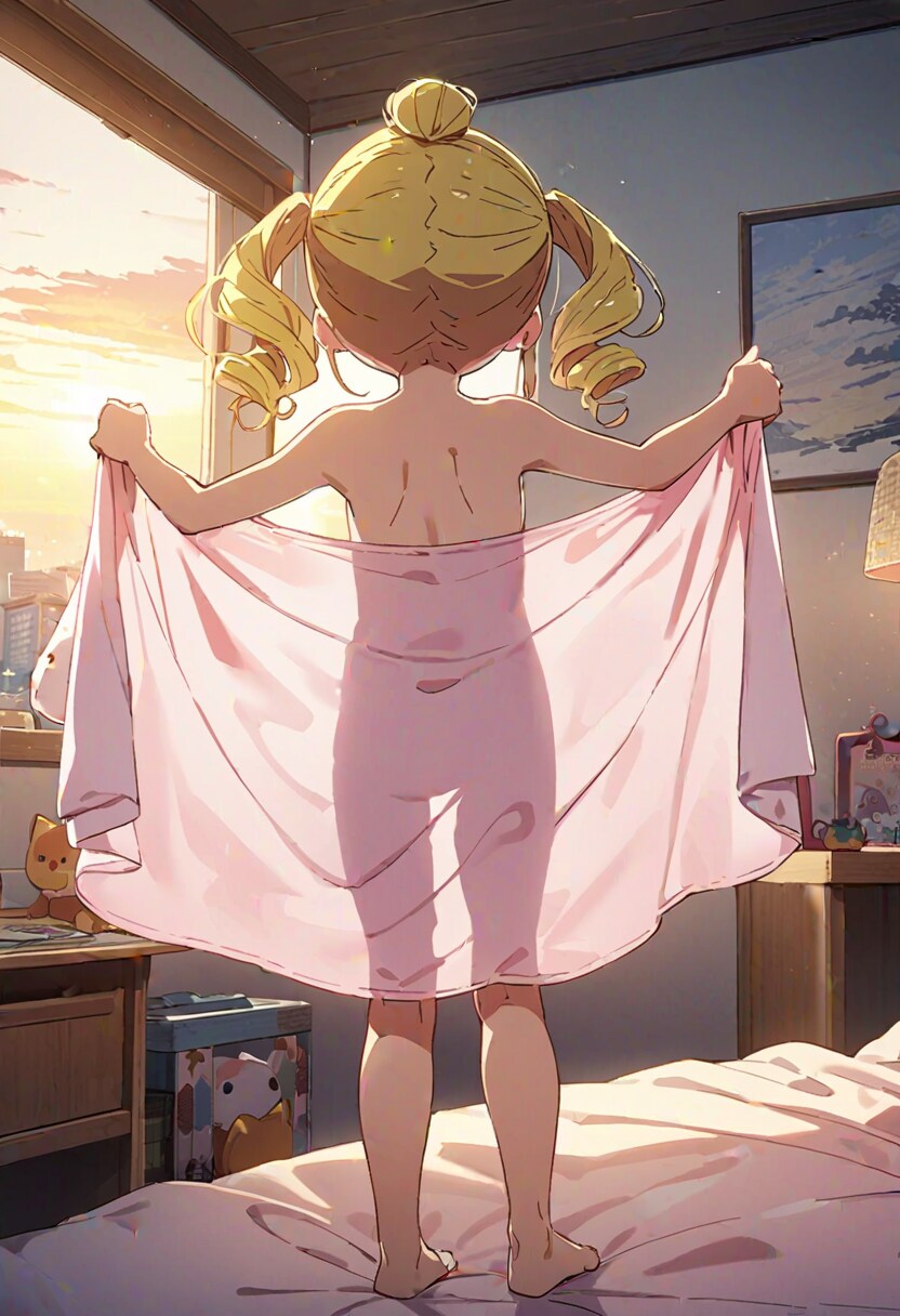 タオル越しの後ろ姿