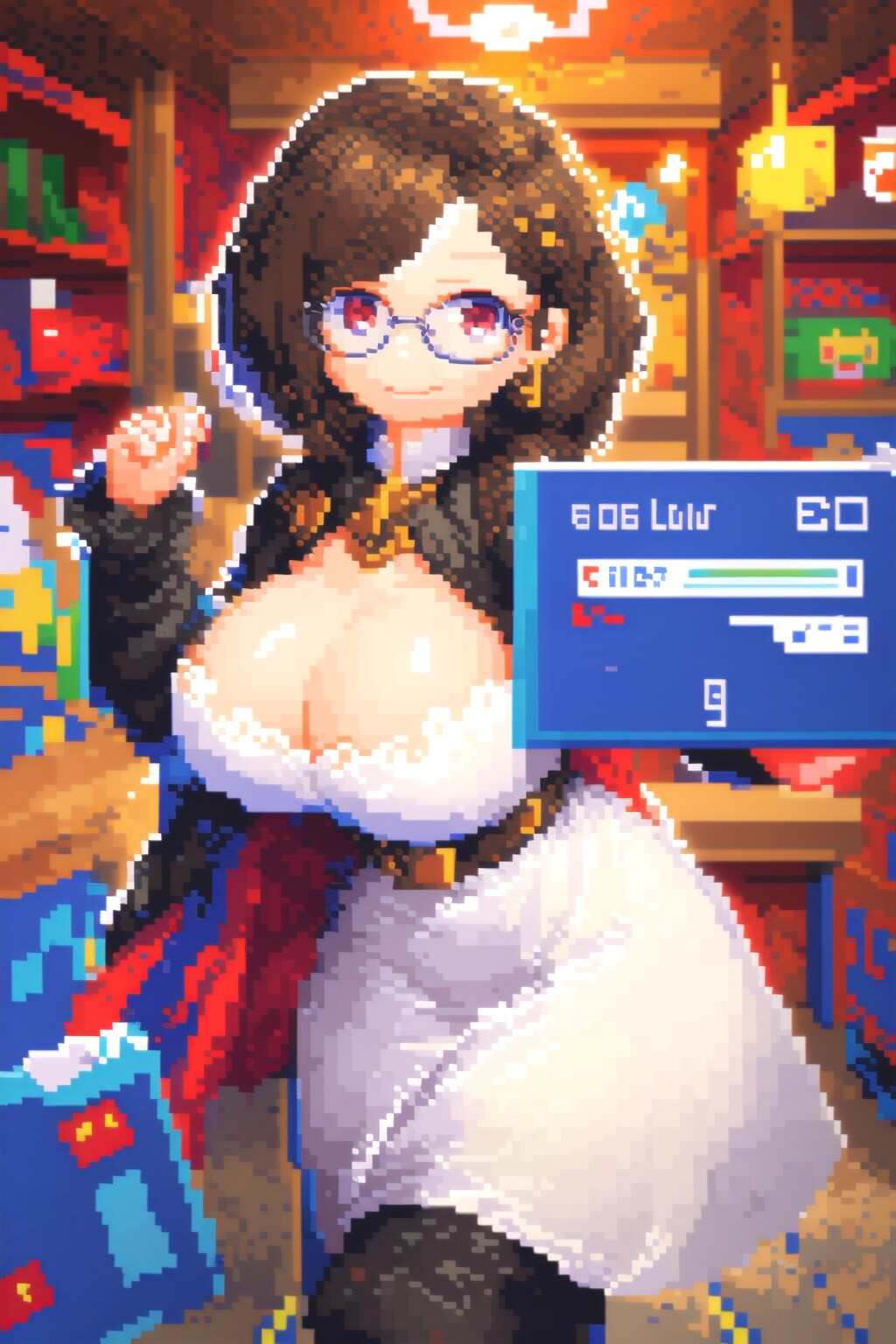冒険者ギルドのりえさん　ドット絵時代のRPG風