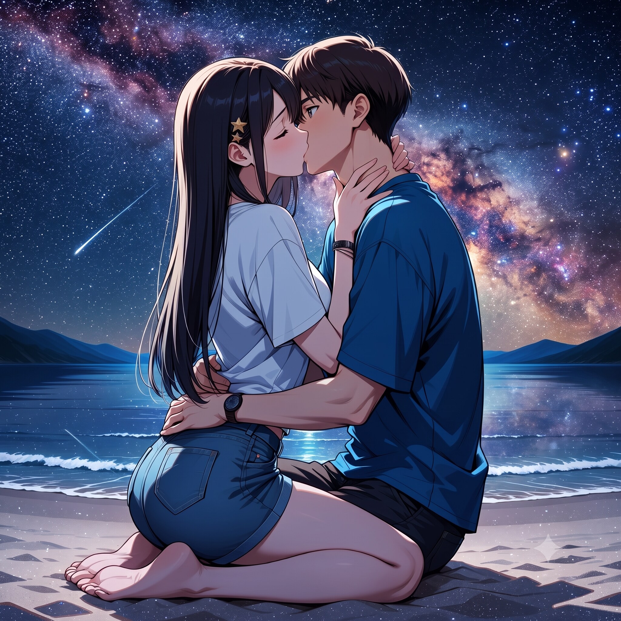満天の星空の下で(モデル：早乙女さくら)
