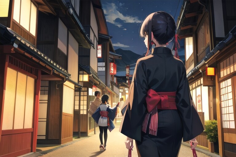 夕方からすぐ日が暮れて | の人気AIイラスト・グラビア