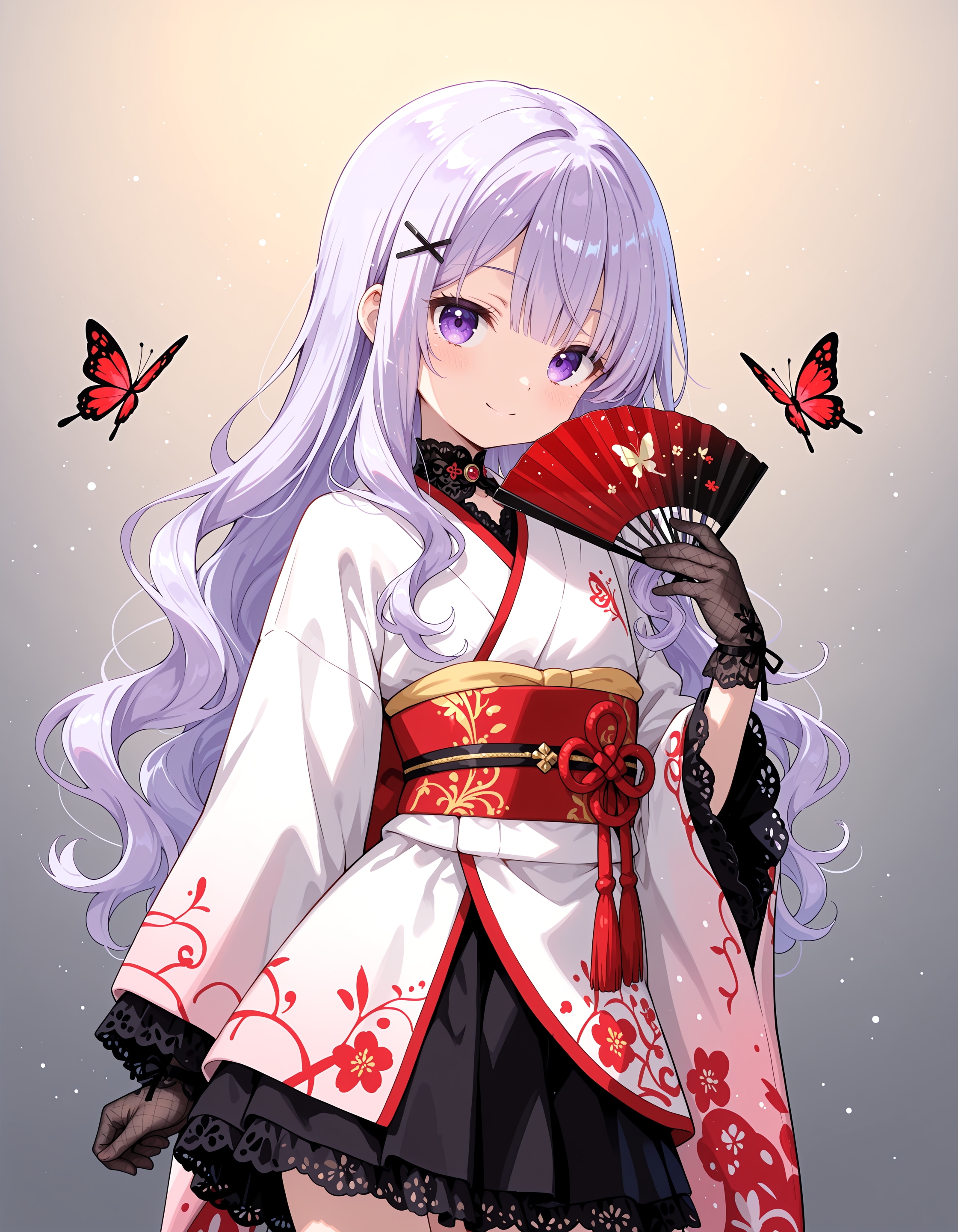 黒レースの和装乙女 | の人気AIイラスト・グラビア