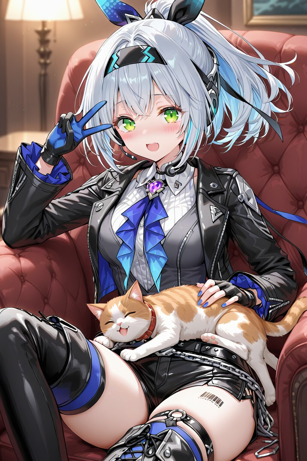 Petting a cat | の人気AIイラスト・グラビア