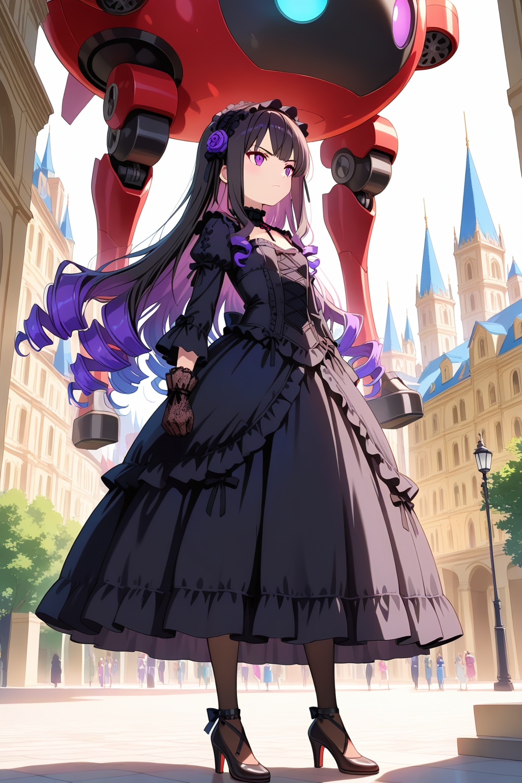 ロボに乗るお嬢様