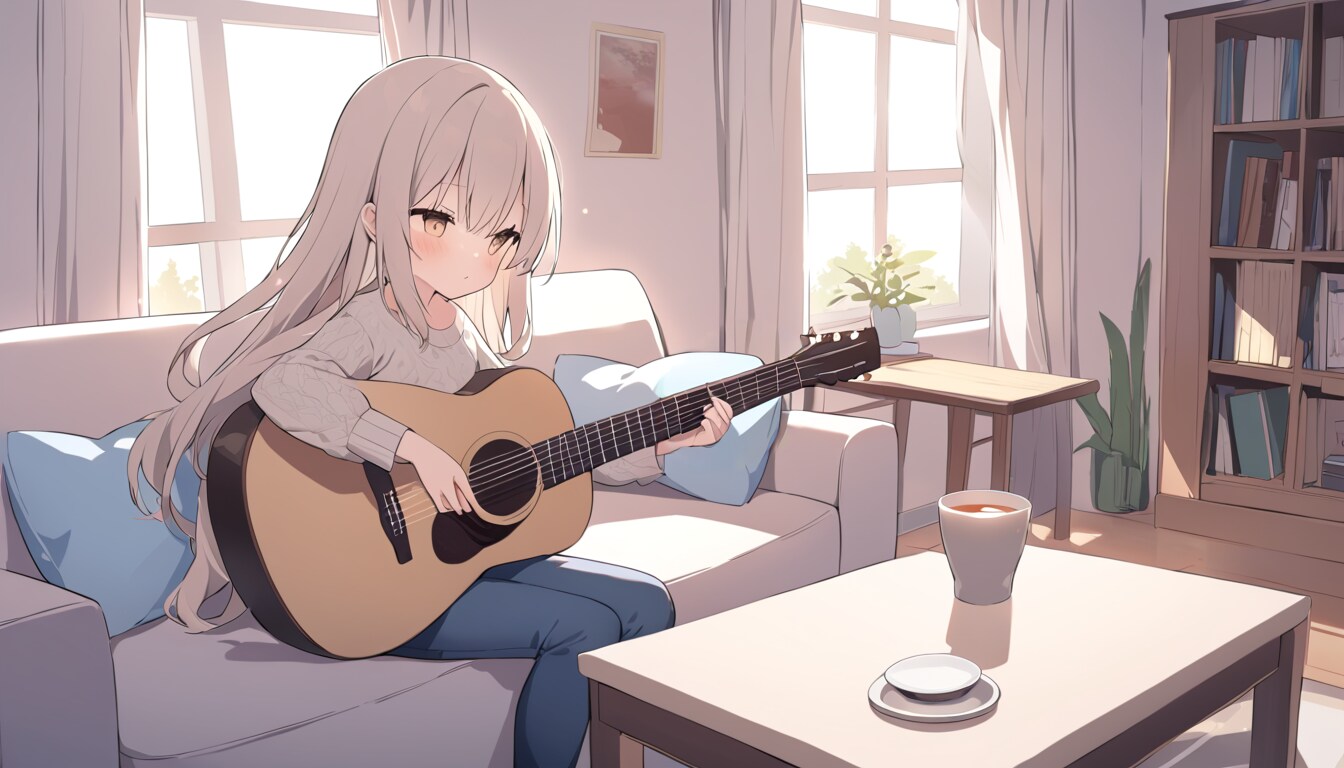 ギター少女のいる生活 | の人気AIイラスト・グラビア