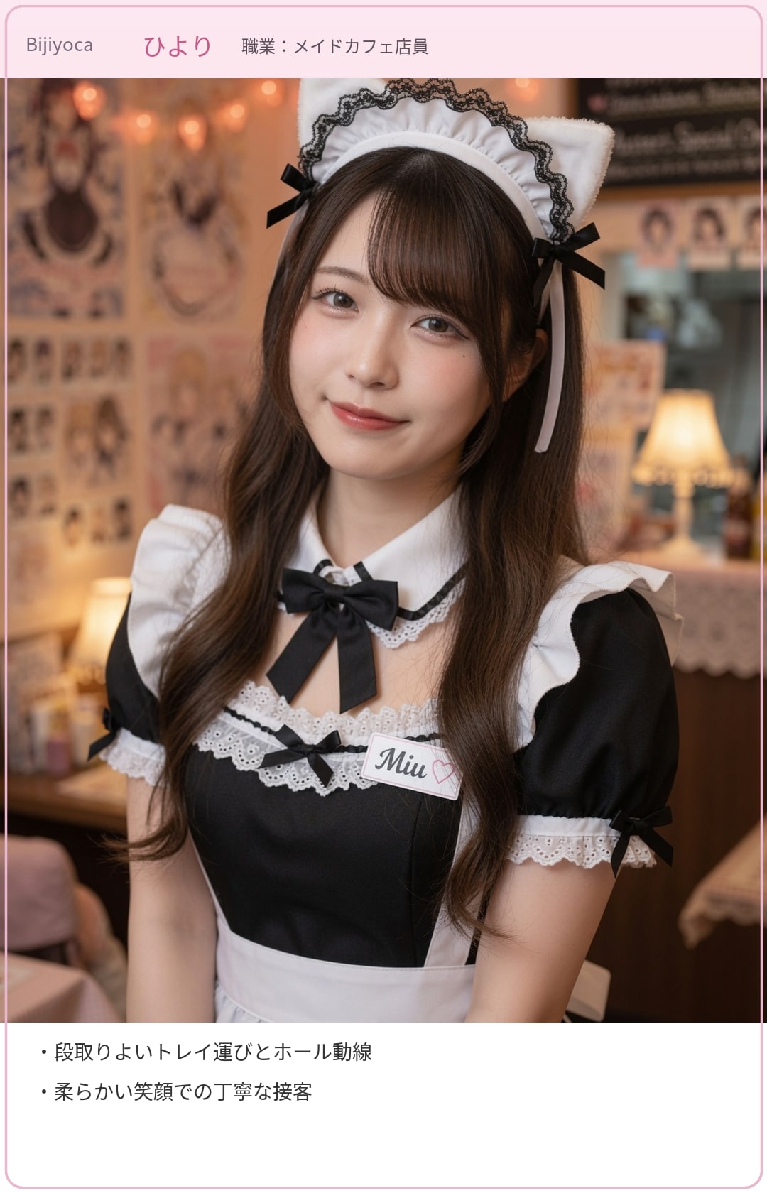 私のお仕事図鑑_サンプル（メイドカフェ店員桜井 ひより