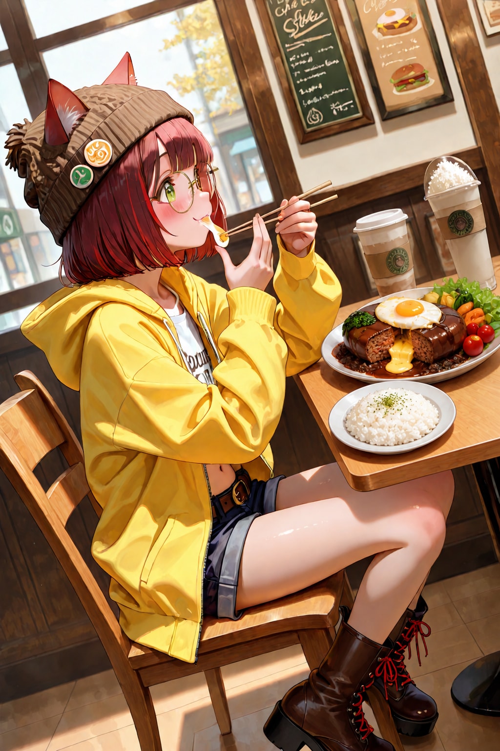チーズINハンバーグ（目玉焼きトッピング）