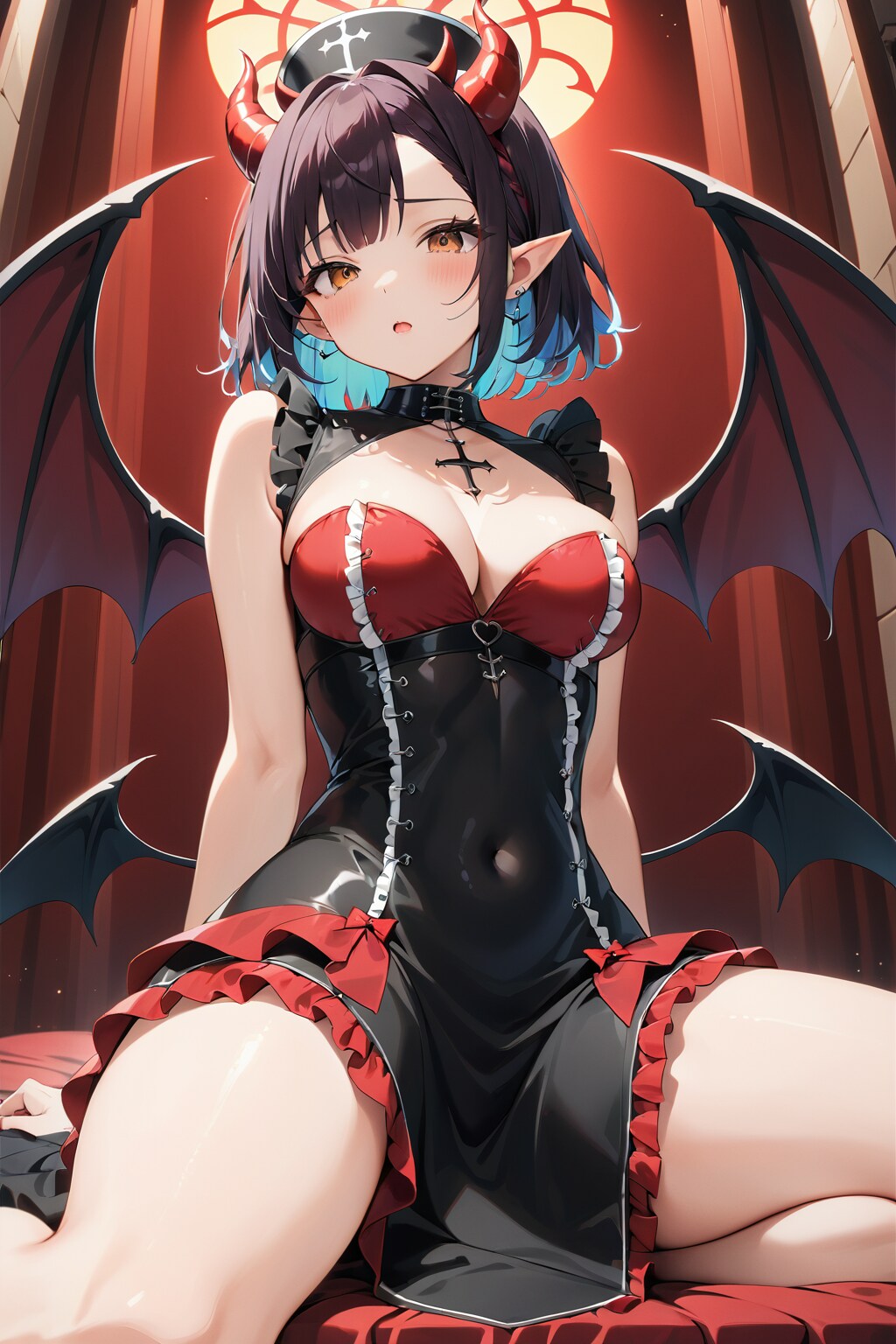 茉莉花ちゃんの悪魔神官サキュバスコスプレ♪