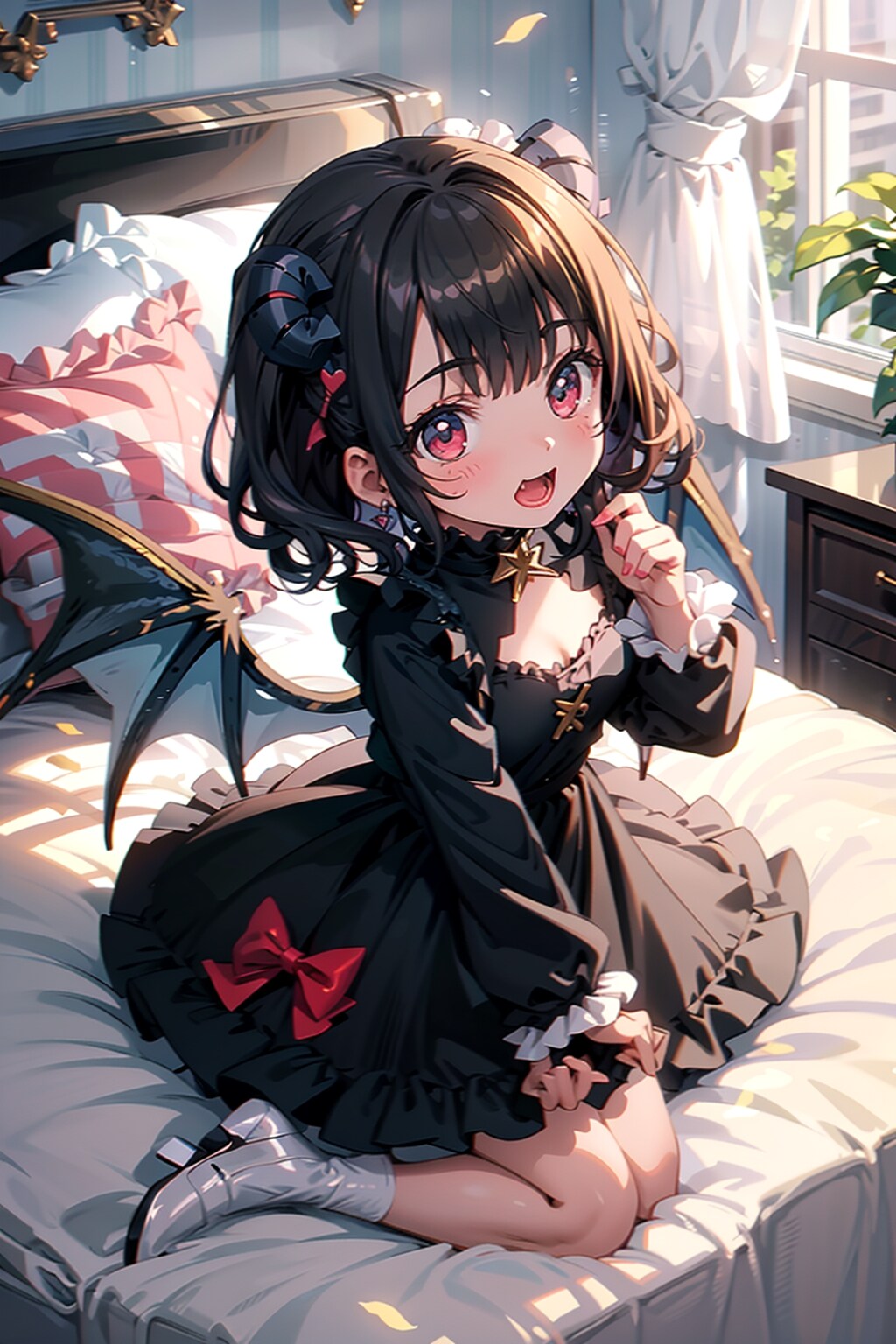 茉莉花ちゃんの悪魔神官サキュバスコスプレ♪