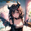 茉莉花ちゃんの悪魔神官サキュバスコスプレ♪ 4枚目