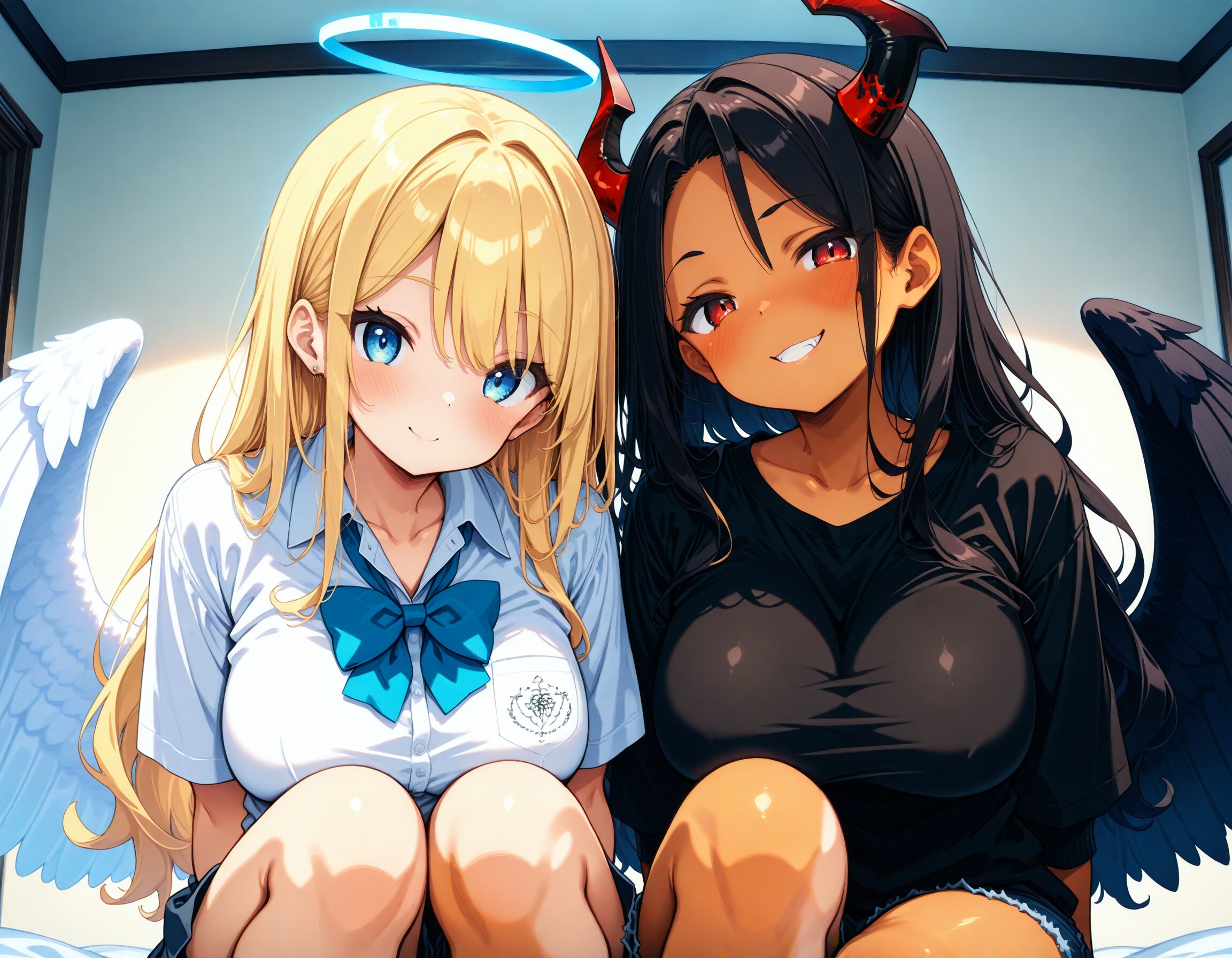 天使と悪魔のギャル | の人気AIイラスト・グラビア