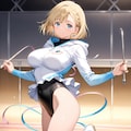 金髪ショート新体操美少女 4枚目