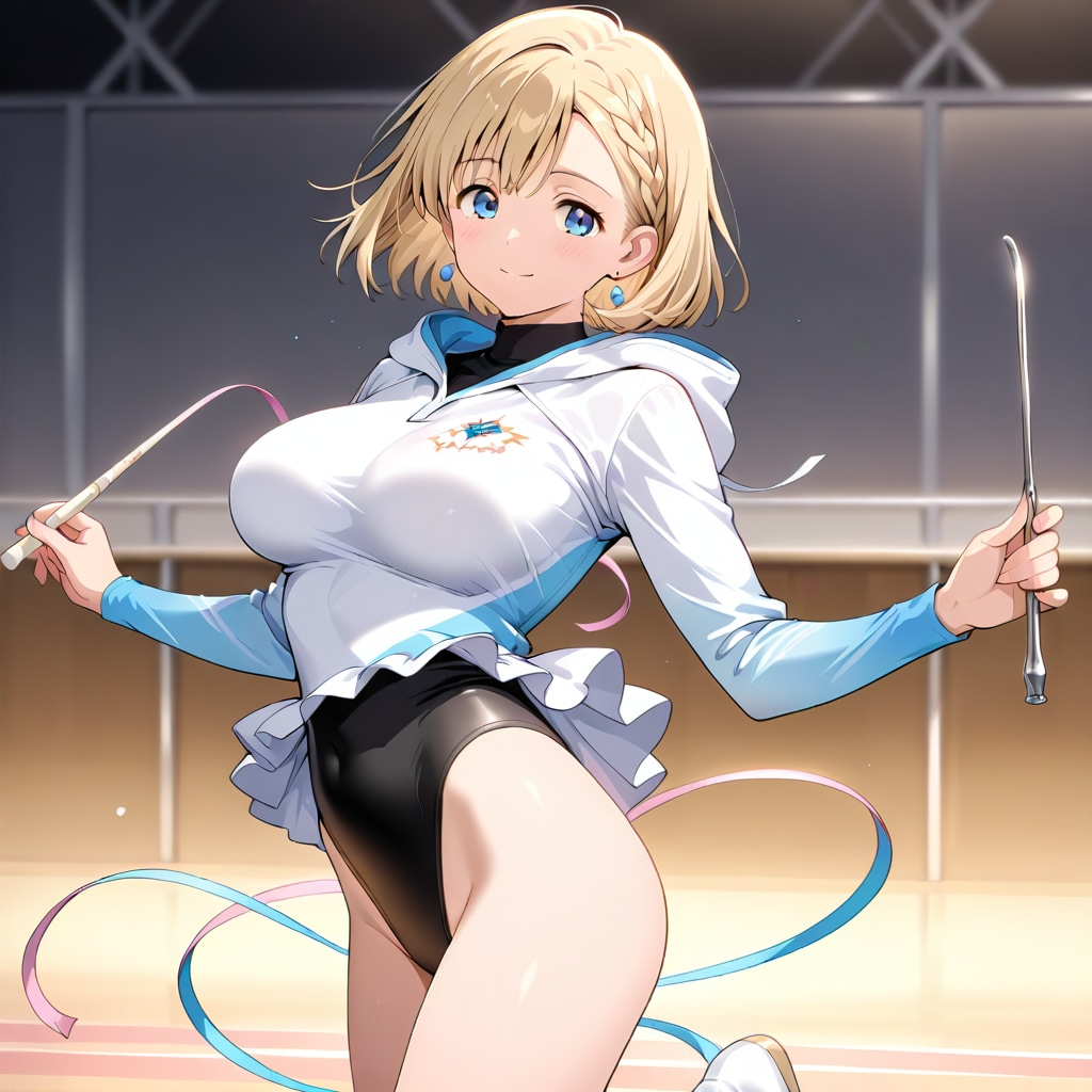 金髪ショート新体操美少女