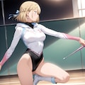 金髪ショート新体操美少女 6枚目