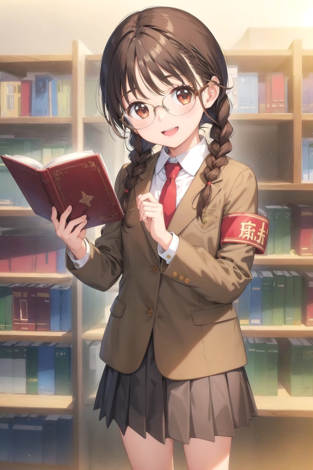 ブレザーお試し眼鏡三つ編み姉妹　～制服変更試案～