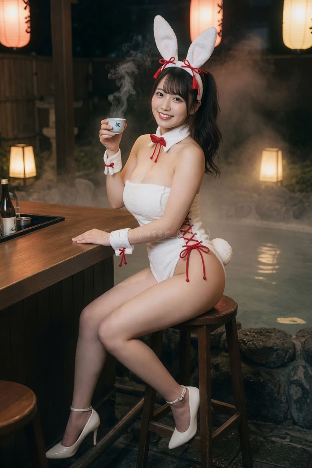 温泉にタオルバニーはいかが？
