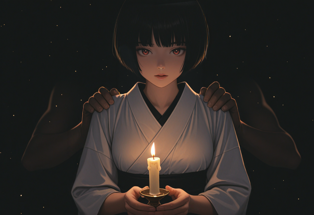 やだなー、こわいなー、と思ったんです。それでね、後から聞いたら、その場所で亡くなった方がいたそうなんです。フッッ、これで私の話は終わりです。