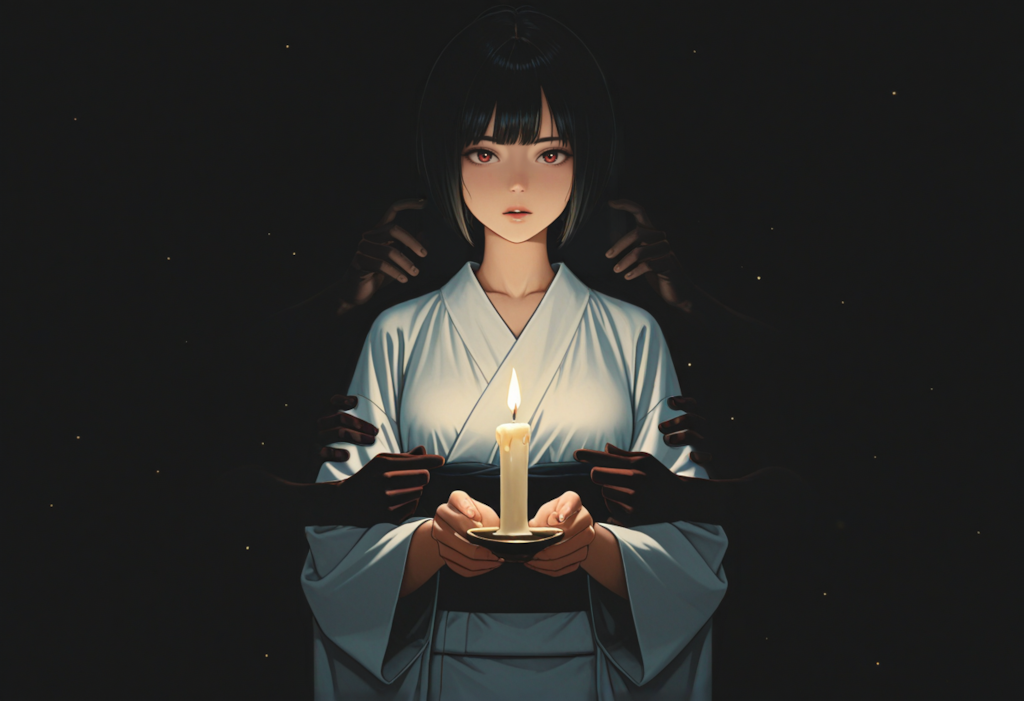 やだなー、こわいなー、と思ったんです。それでね、後から聞いたら、その場所で亡くなった方がいたそうなんです。フッッ、これで私の話は終わりです。