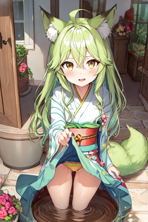涼やかな狐っ娘