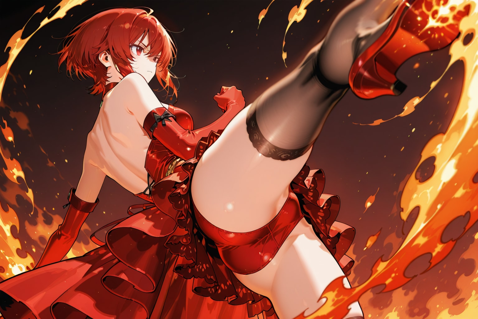 PHOENIXちゃん業火の回し蹴り