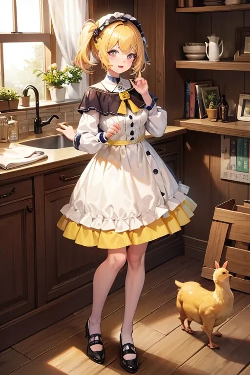 ゴシックロリータの服を着た女の子